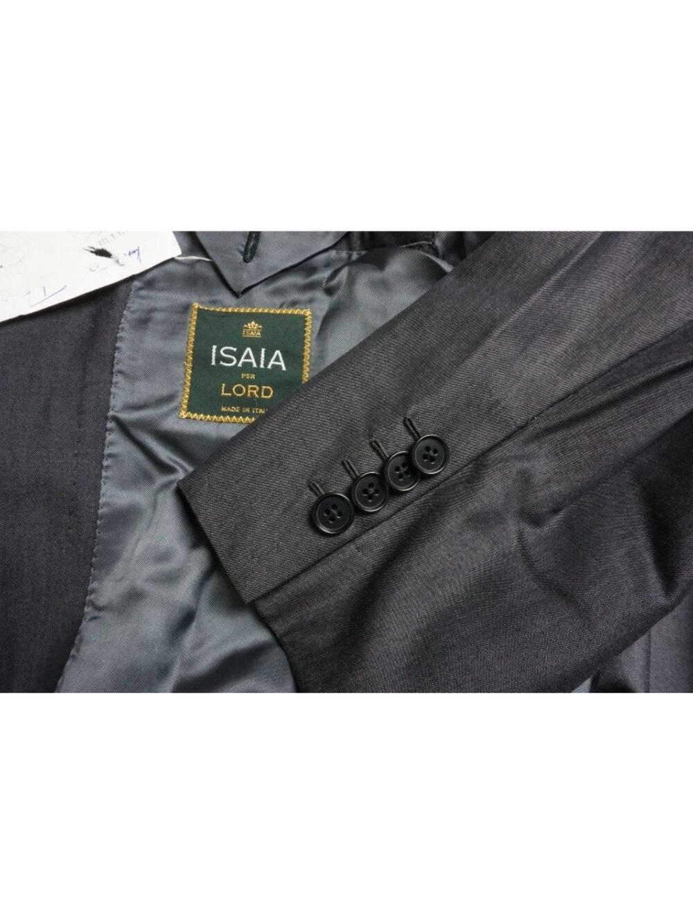 Isaia Solid Gray Wool Patch Pocket 2 Pc Suit Jacket Pants 40US BRAND NEW